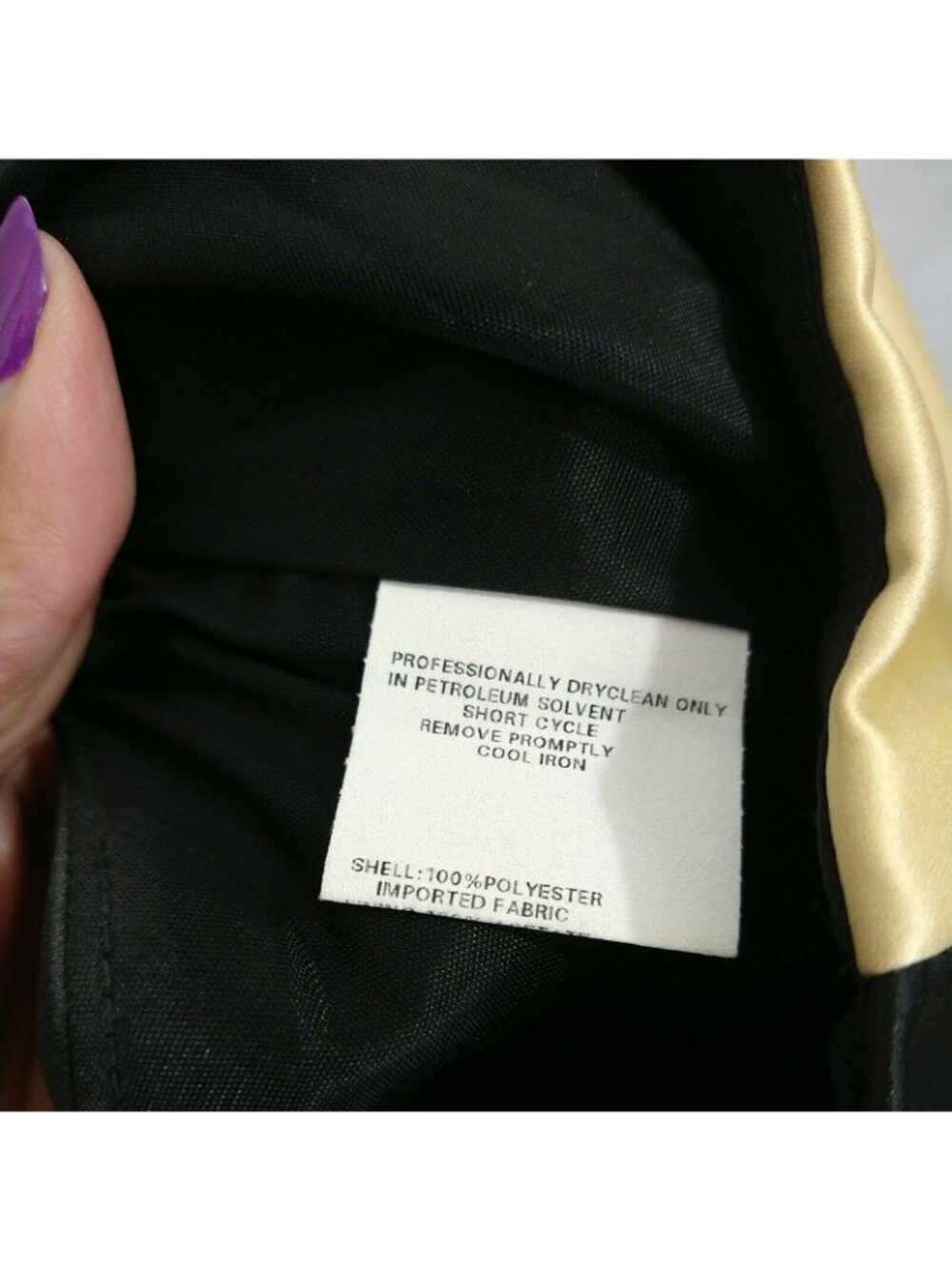 Jessica McClintock Gunne Sax Strapless Dress Women Size 7 8 Black Gold Formal - Picture 8 of 12